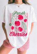 White Vintage Fresh Cherries Tee